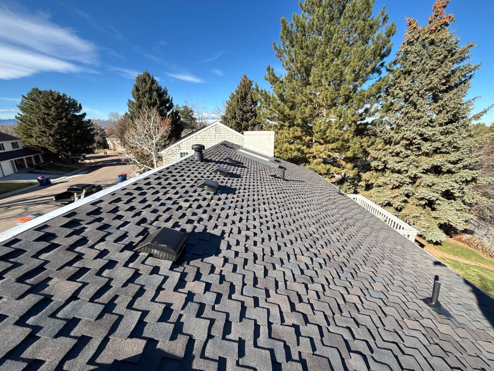 CertainTeed Presidential TL triple-laminate luxury asphalt shingle roof installation in dark charcoal — residential project in the Denver Metro area