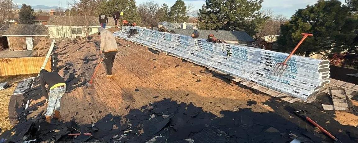 Before, Aurora, CO: tear-off down to the deck