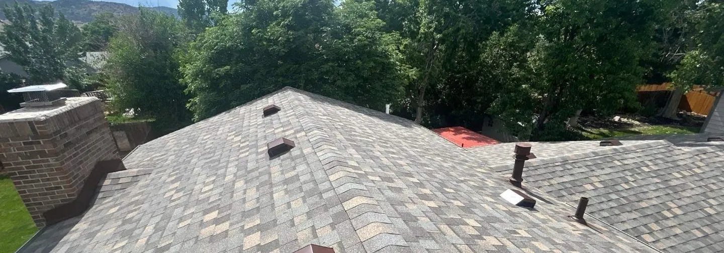 After, Centennial: new architectural shingles around the skylight