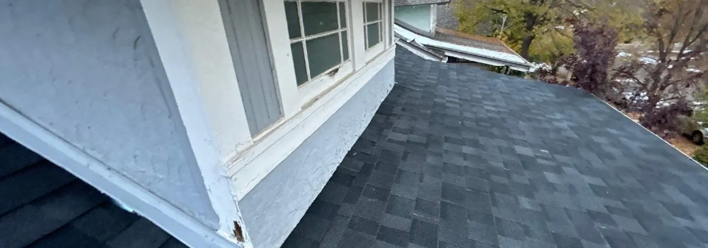 After, Denver: the rebuilt dormer with new shingles